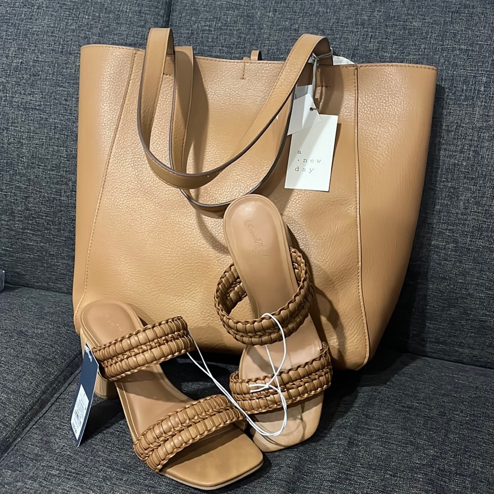 A New Day Brown Bag and Heels-New